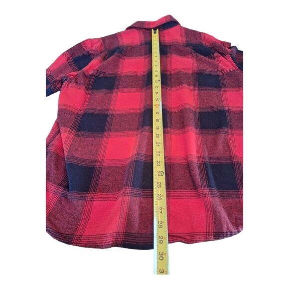 Old Navy Double-Brushed Flannel Shirt 100% Cotton Red Buffalo Check Men's XXL 2X - Picture 9 of 12